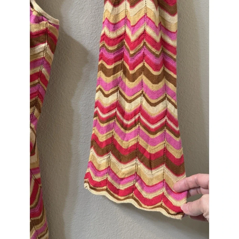 Show Me Your Mumu 'Carlo' Cut Out Horizon Stripe Knit Dress Size XL Retro NEW - Picture 4 of 16